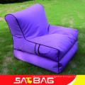 Outdoor foldable lounge and chair bean bag in garden